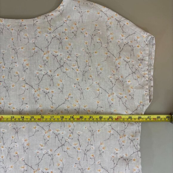 Cynthia Rowley Floral XL Linen Blouse - Picture 7 of 8